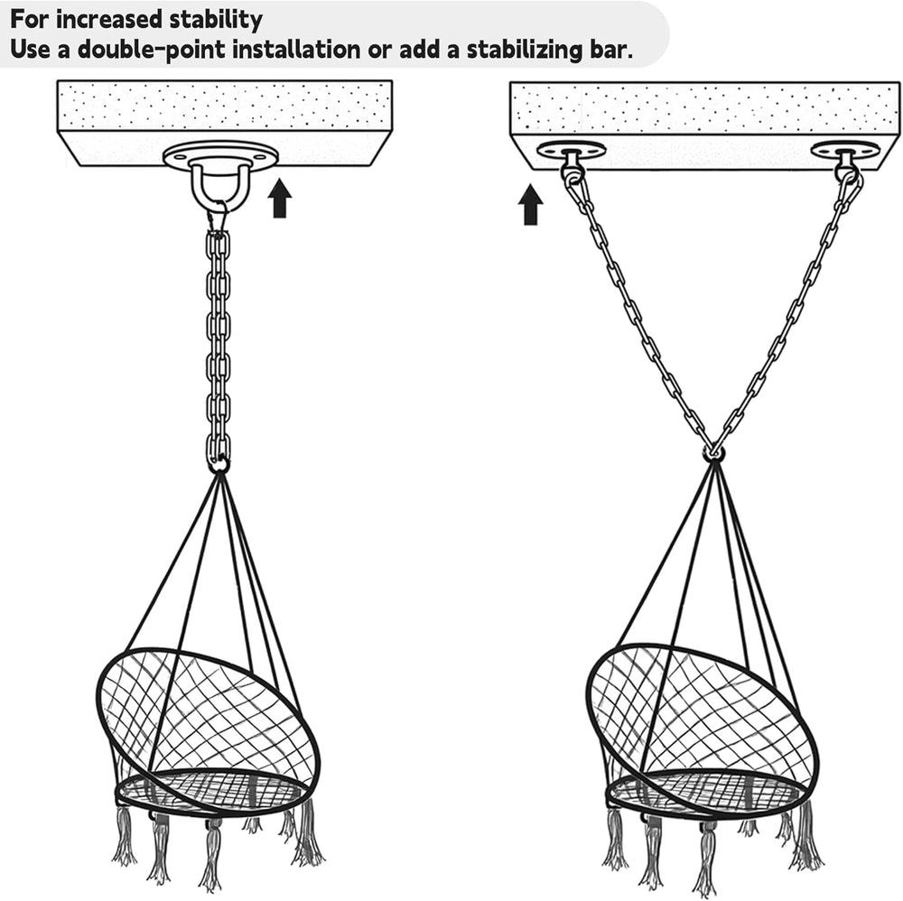 KASHAN Hanging Chair for Bedroom Hammock Chair Swing with Lights and Hardware...