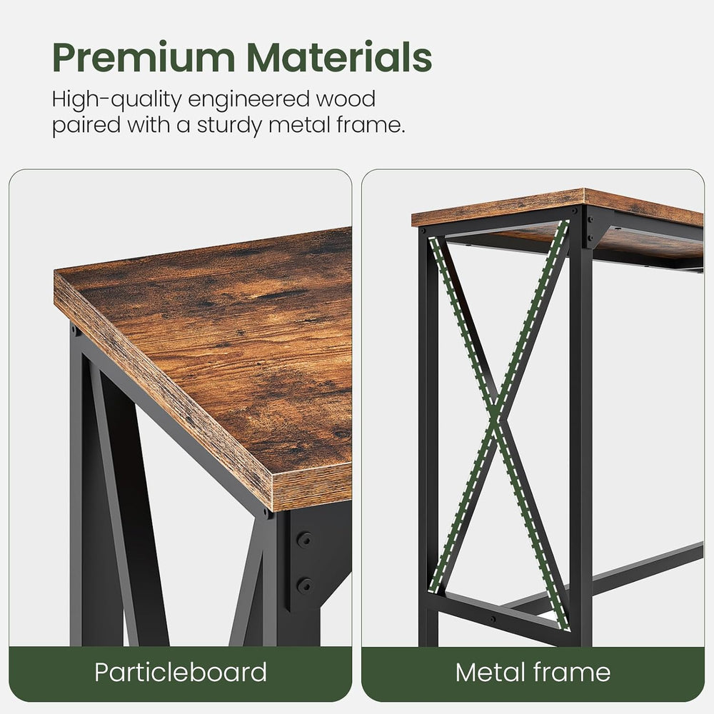 CHOEZON 63'' Bar Table, Kitchen Dining Table with Power Outlet and Fo...