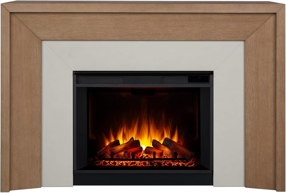 Real Flame Brooks 64” Grand Electric Fireplace with Mantel for Living Room or...