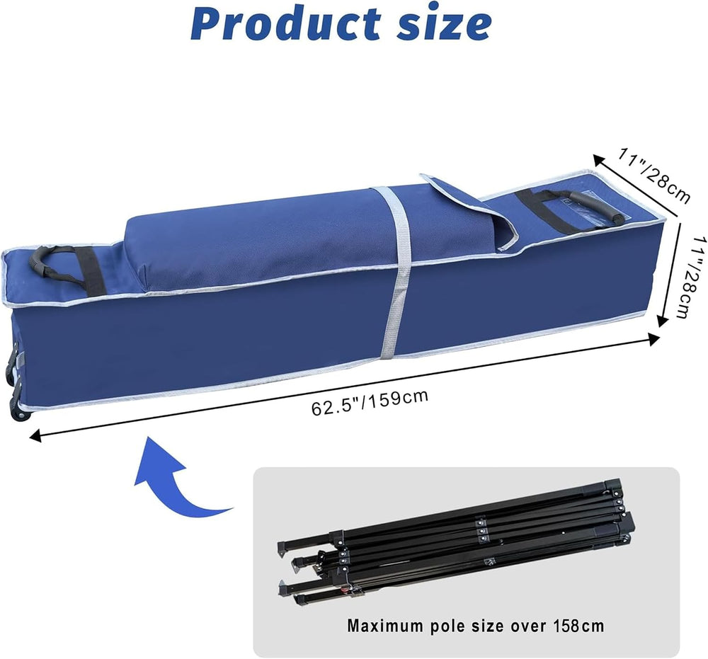 Canopy Bag Replacement,62in Wheeled Tent Storage Bags for 10x10 Canopy Tent