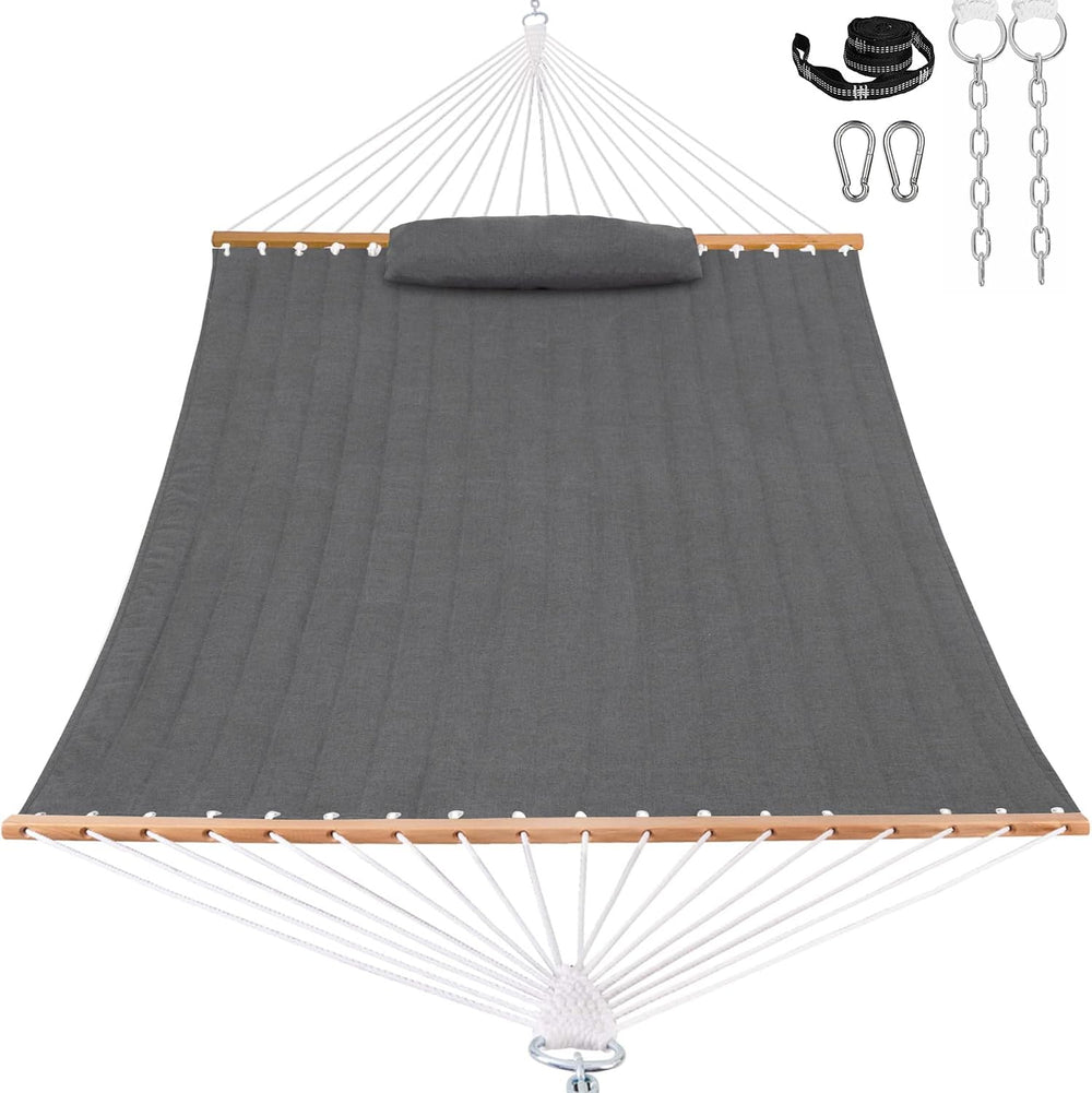Lazy Daze 12 FT Sunbrella Quilted Hammock, Non-Fading Double Hammock
