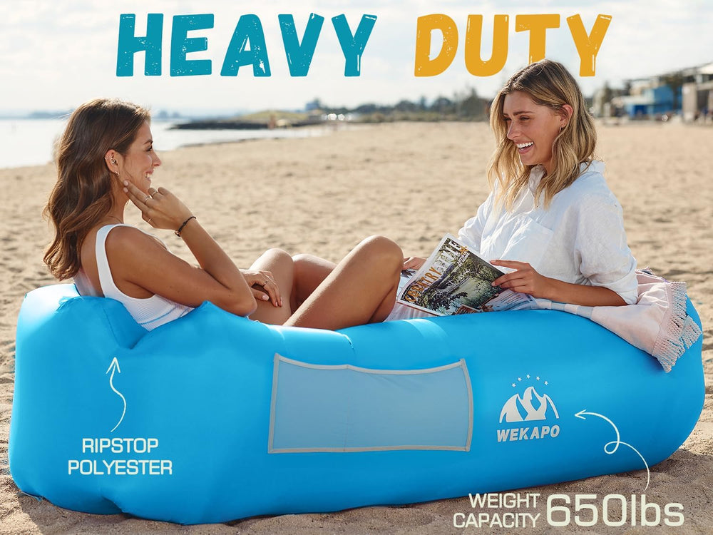 WEKAPO Inflatable Couch Air Lounger Chair - Camping & Beach Accessories, ...