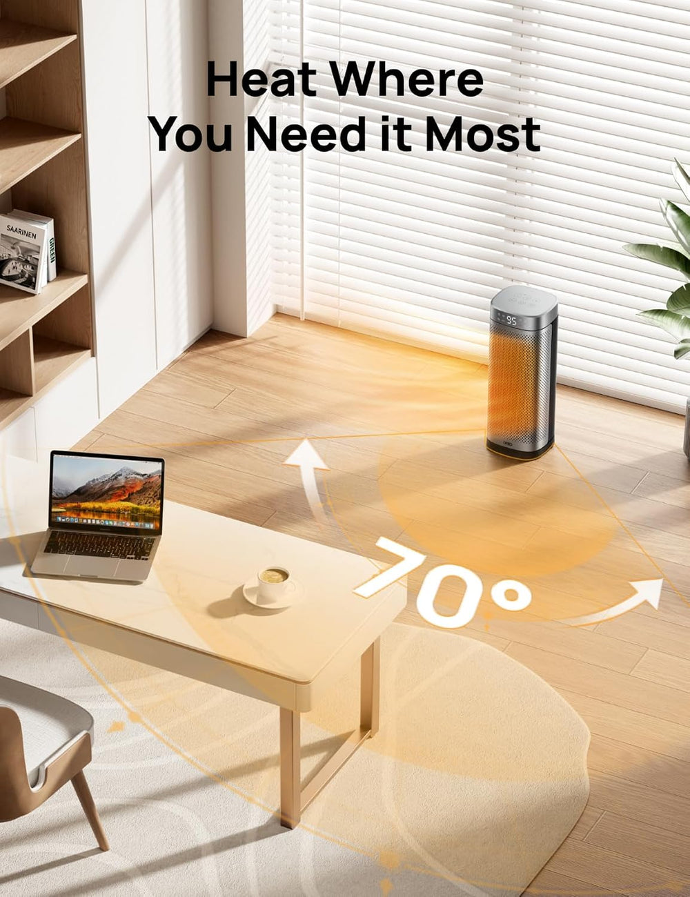 DREO Space Heaters for Indoor Use, Portable Electric Heater for Home Office