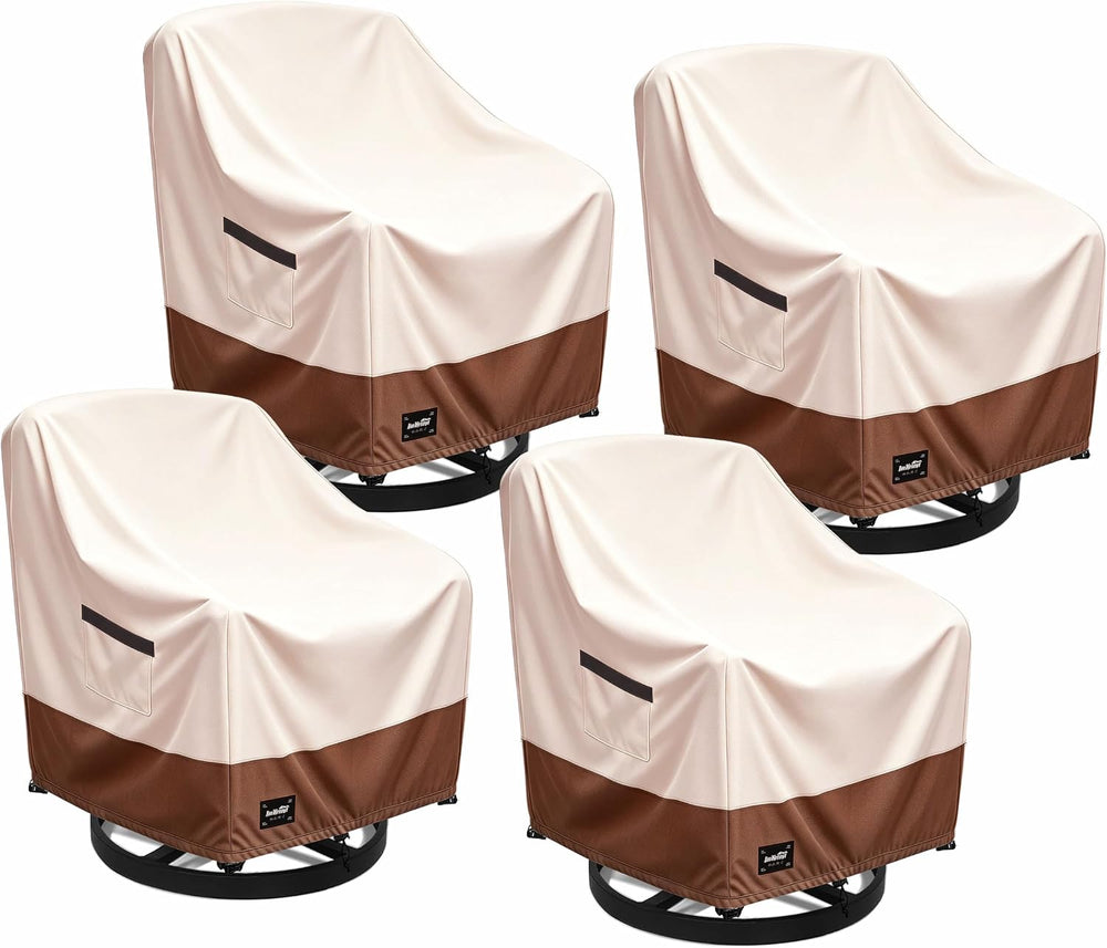 JinHrtoyi Outdoor Chair Covers 4 Pack, 30W x 34D x 38H Inches, 100% Waterproo...