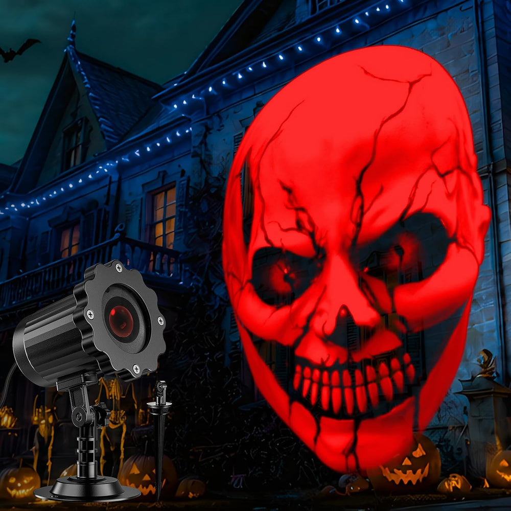 Halloween Projector Lights Outdoor,Skull Halloween Projector for Yard
