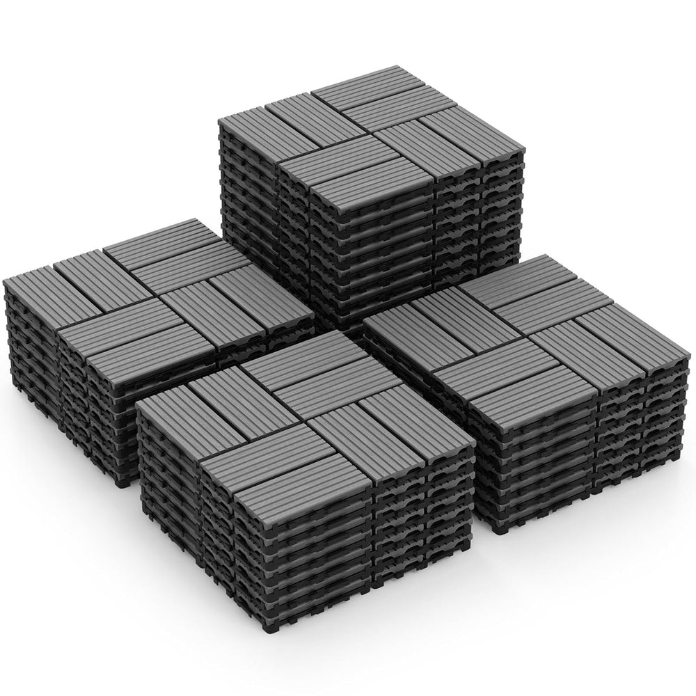 GIANTEX 36 PCS Interlocking Deck Tiles, 12" x 12" Composite Decking...