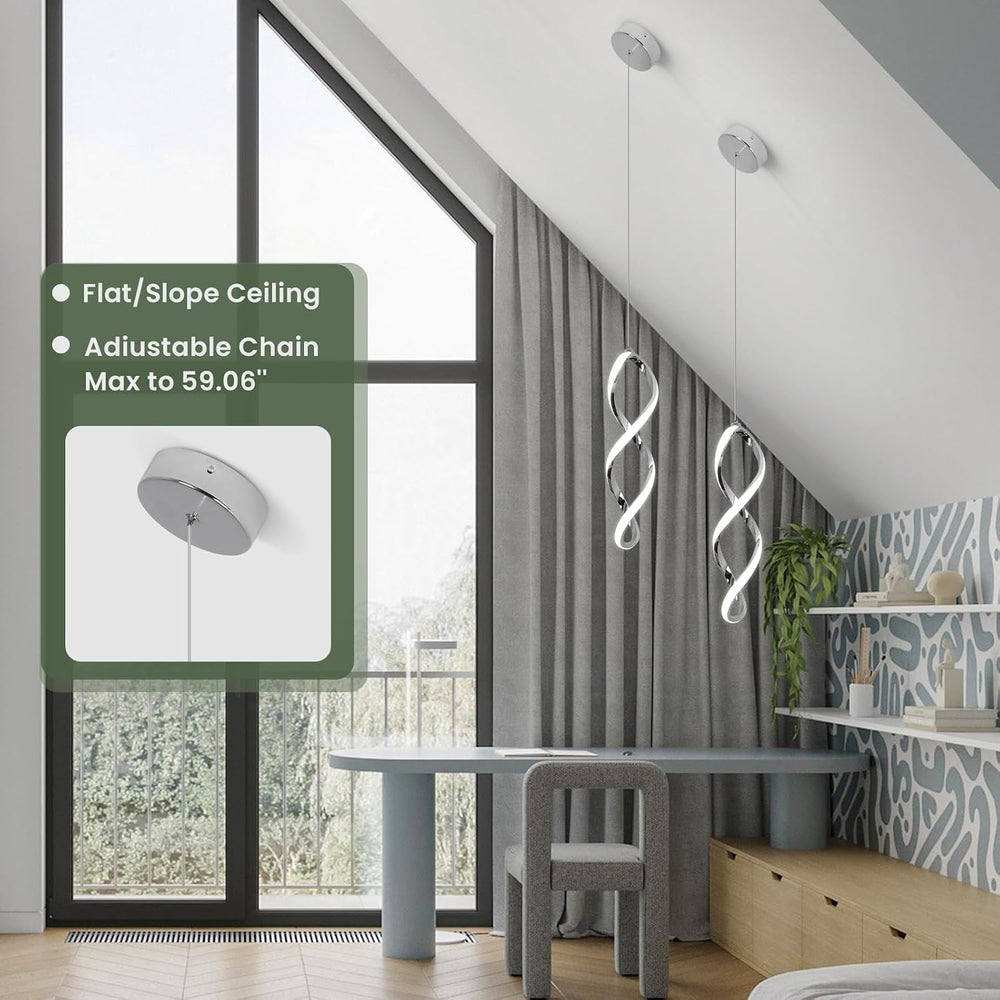 Modern Pendant Lights Kitchen Island,16W Cold White Led Pendant Light Fixture...