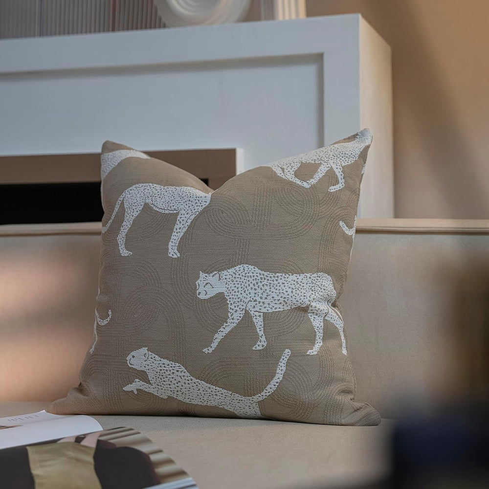 Croker Horse 20x20'' Inches Throw Pillow Cushion Cover - Leopard Patt...