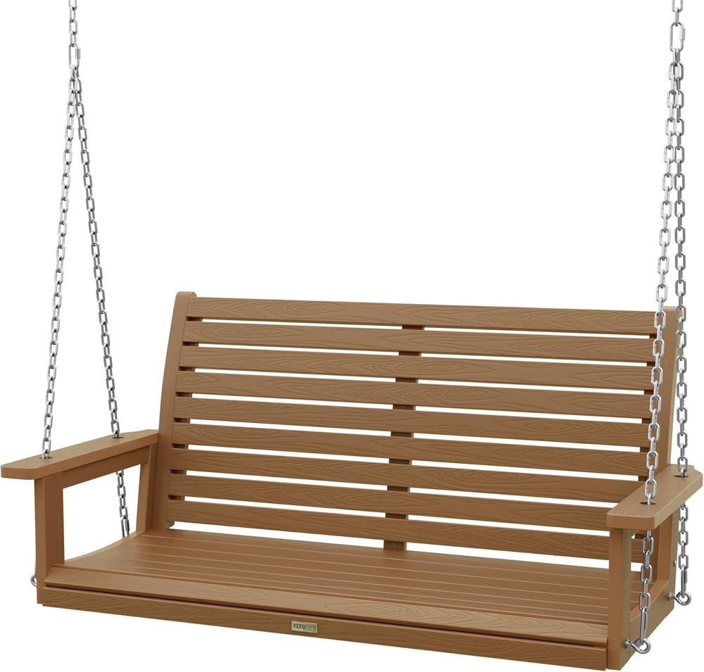 YEFU 48in/4FT 2 Seater Hanging Porch Swing - Teak