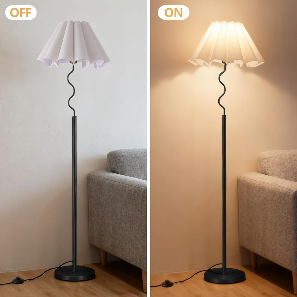 EOEYYOYB Modern Floor Lamp with 3 Color Temperatures, Foot Switch Standing La...