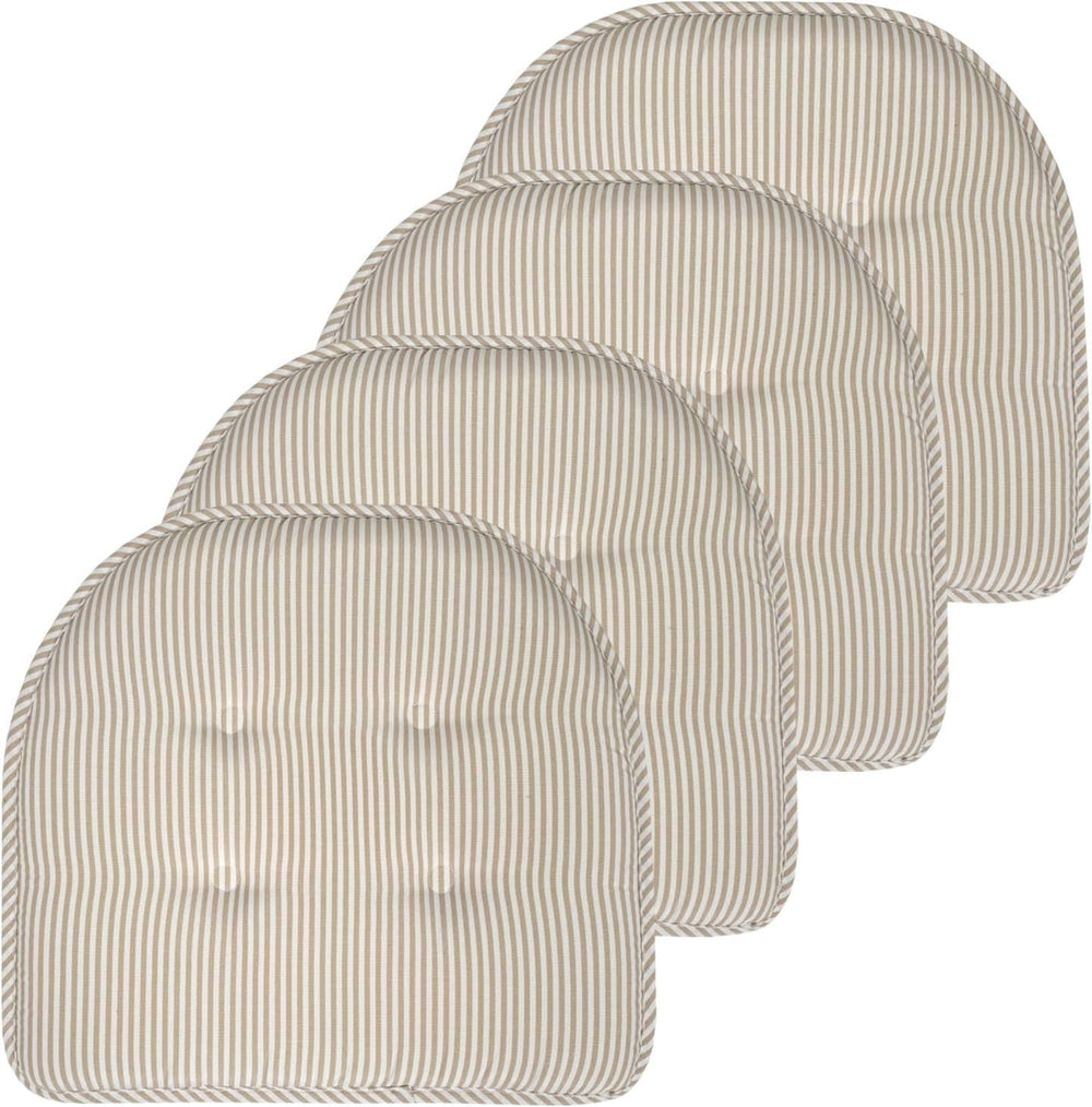 Sweet Home Collection Chair Cushion Memory Foam Pads Tufted Slip Non Skid Rub...