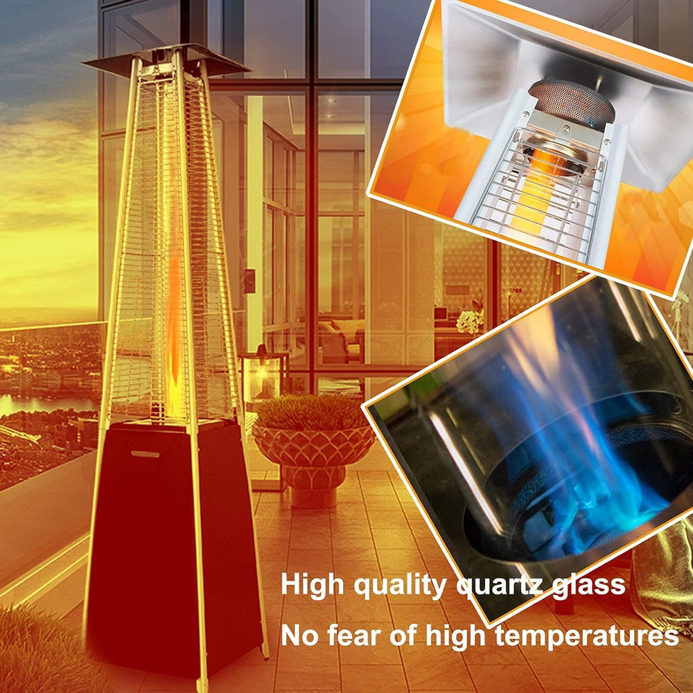 Patio Heater Glass Tube Replacement, 49.5 x 4" Replacement Parts with Ri...