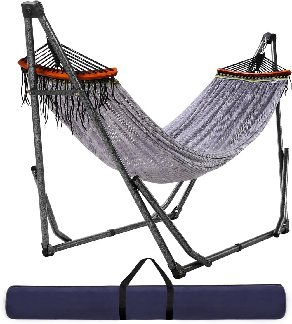 Goutime Collapsible Hammock Stand with Carry Bag, 550lbs, Portable, Grey
