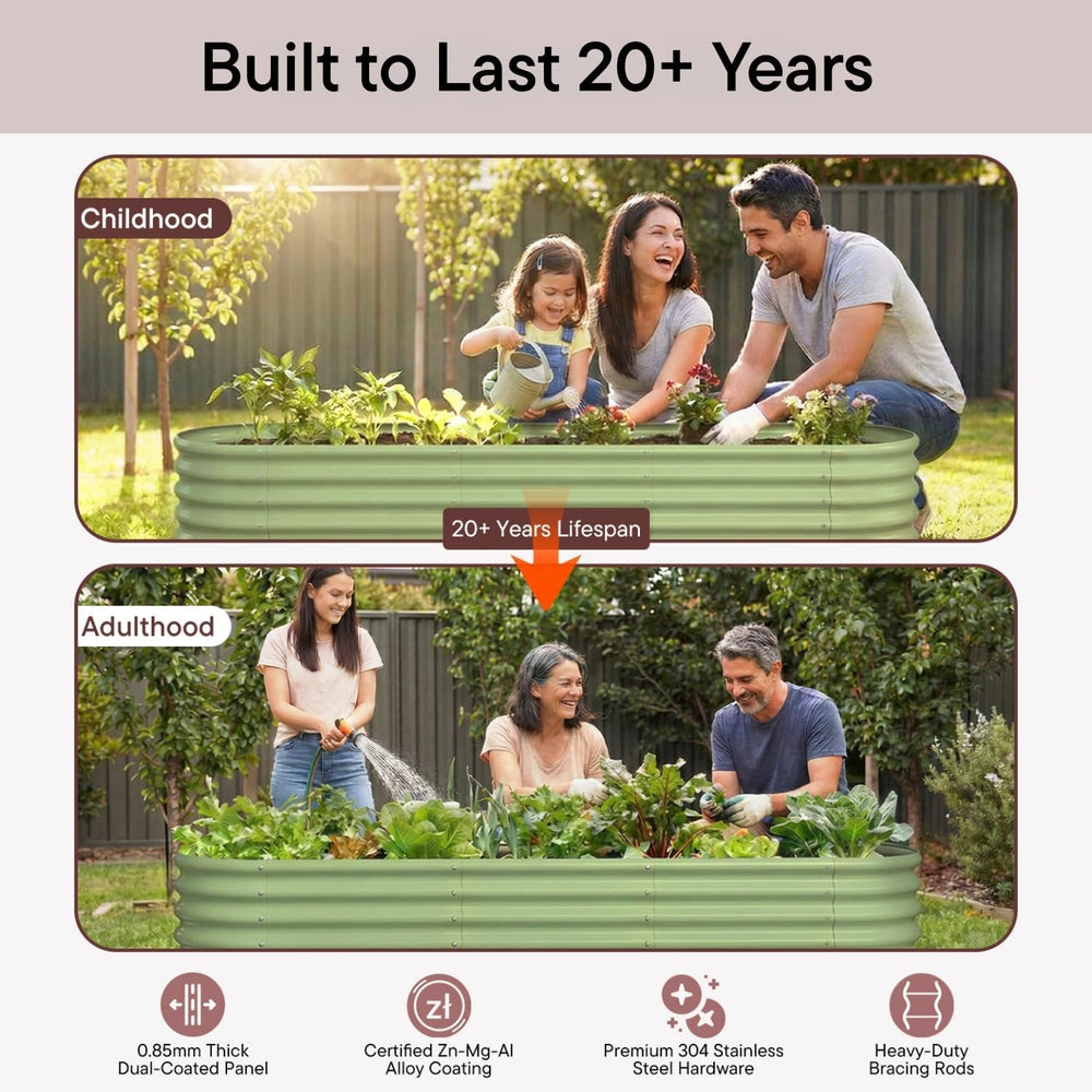 6x4x1 ft Galvanized Raised Garden Bed - 12" Tall Tall Metal Planter Boxe...