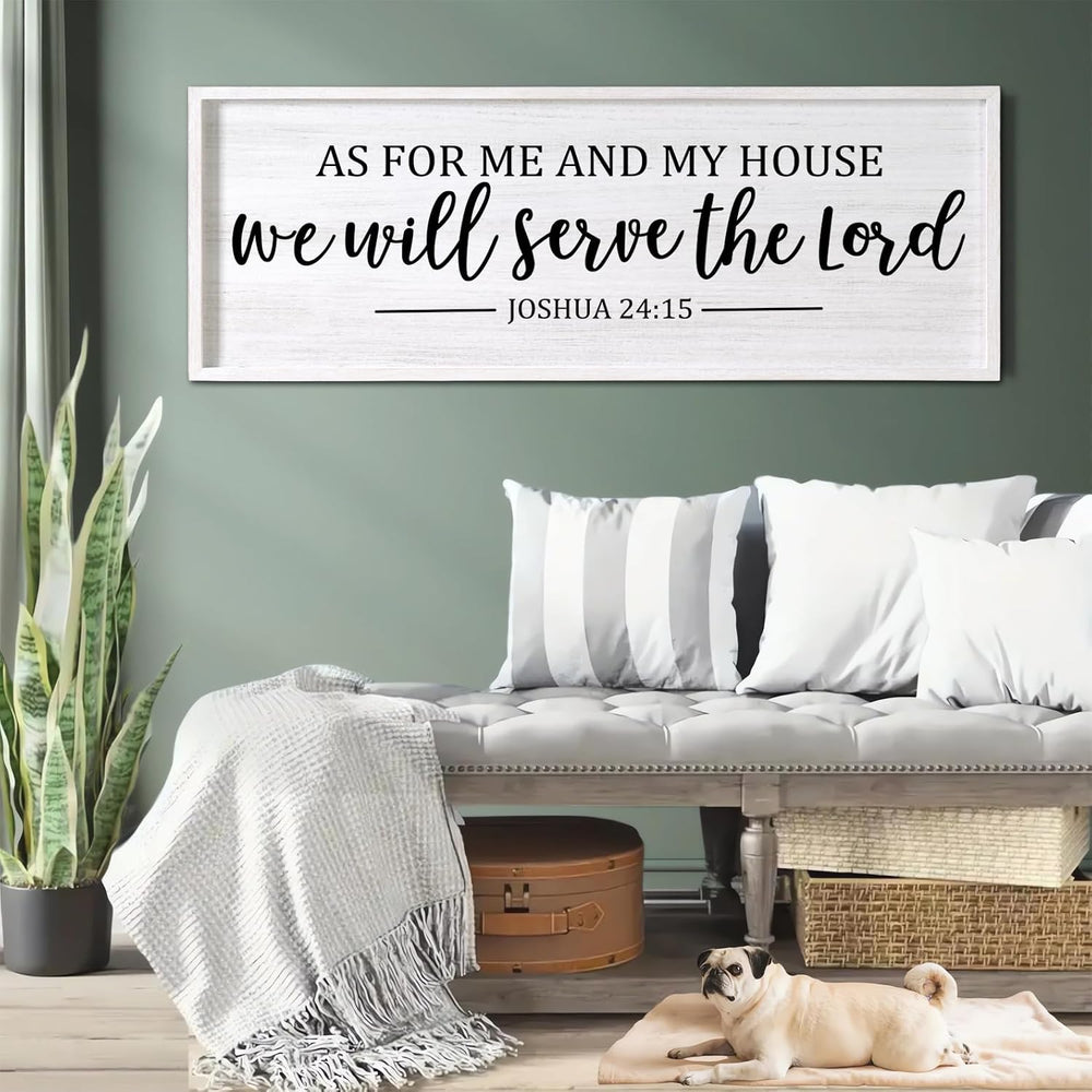 As For Me And My House We Will Serve The Lord Framed Wall Art, 40''×1...