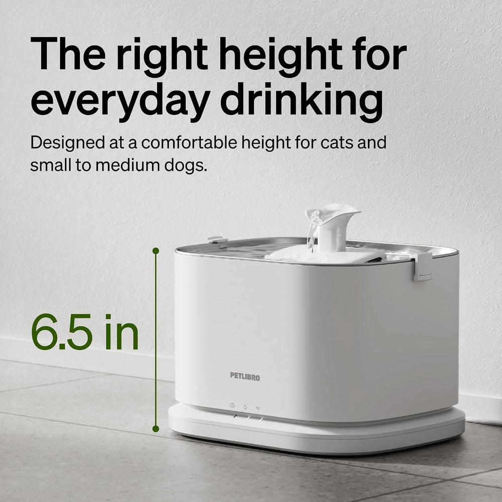 PETLIBRO Upgrade Cat Water Fountain Stainless Steel Tray, Dockstream 2 Cat Fo...