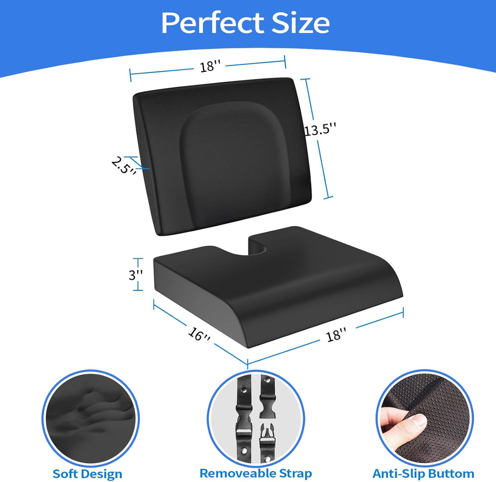 Wheelchair Cushions, 18''x16''x 3'' Gel Wheelchair Se...