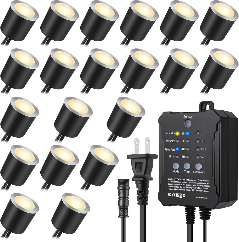 SMY Lighting Dimmable LED Deck Lights with Timer and Photocell Sensor and Pro...
