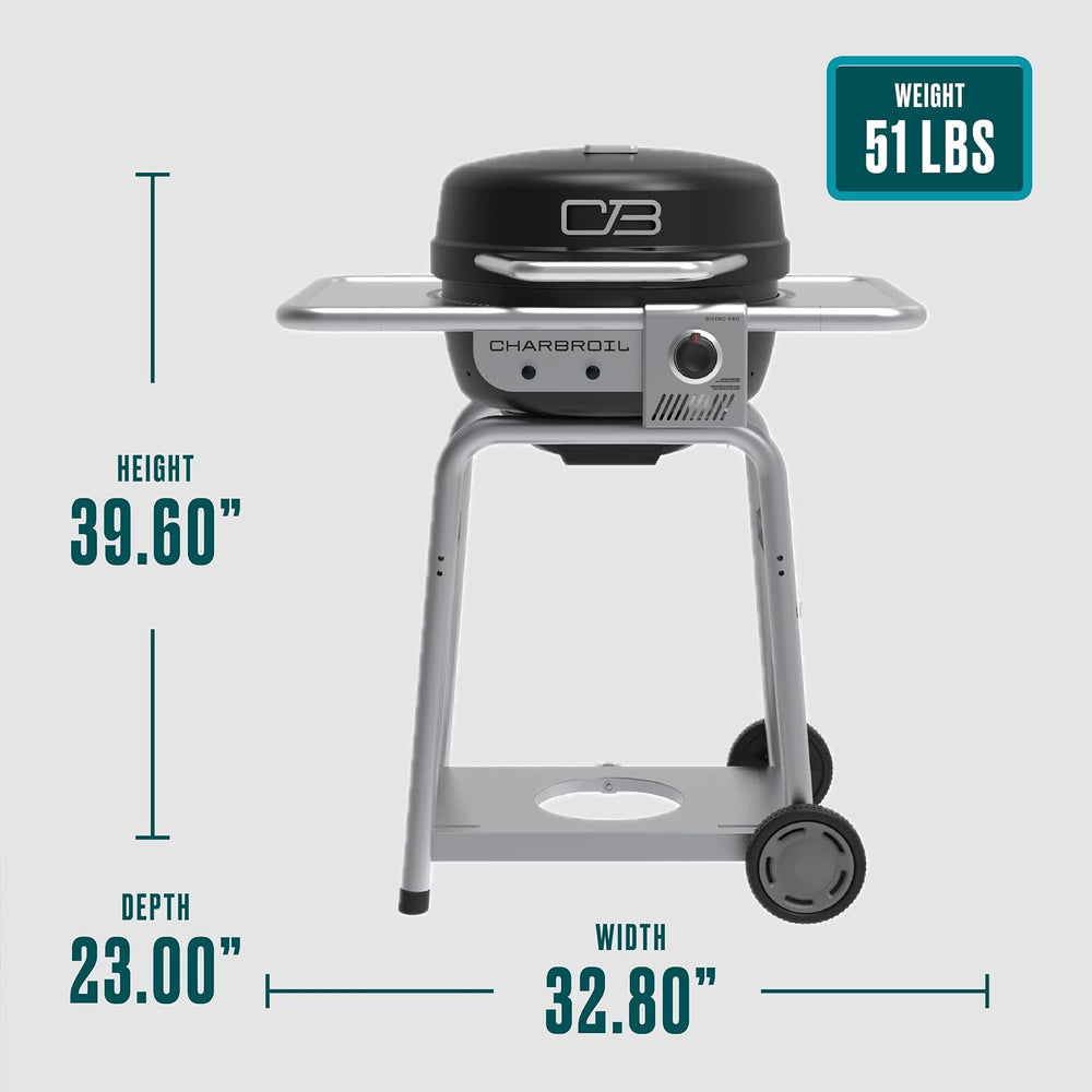 Charbroil Bistro Pro 2-in-1 Gas & Charcoal Grill with 240 Sq. In. Cooking...