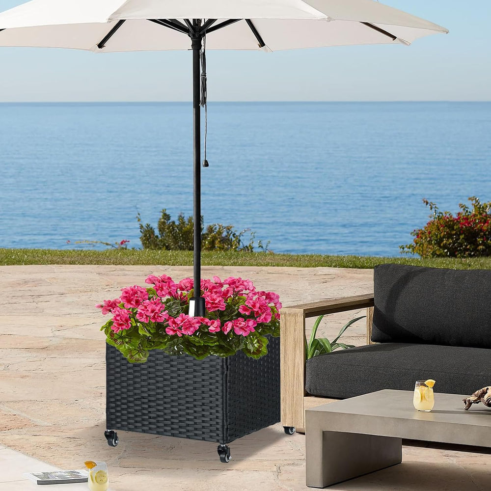 SUNNYPARK Umbrella Base with Wheels and Fillable Planter 2 in 1