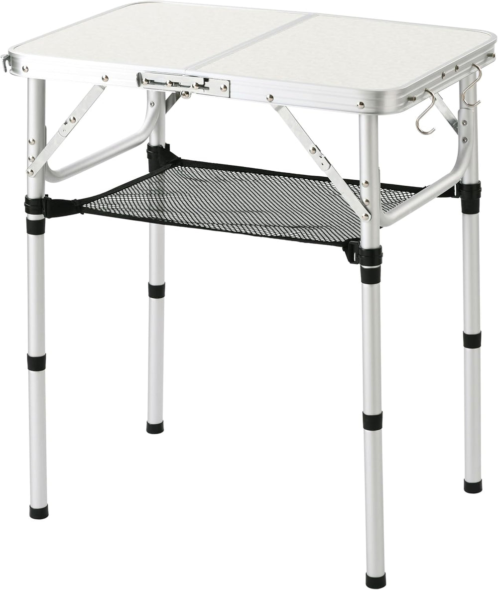 Folding Table Small, 24"Lx 16"W Aluminum Camp Table with Adjustable...