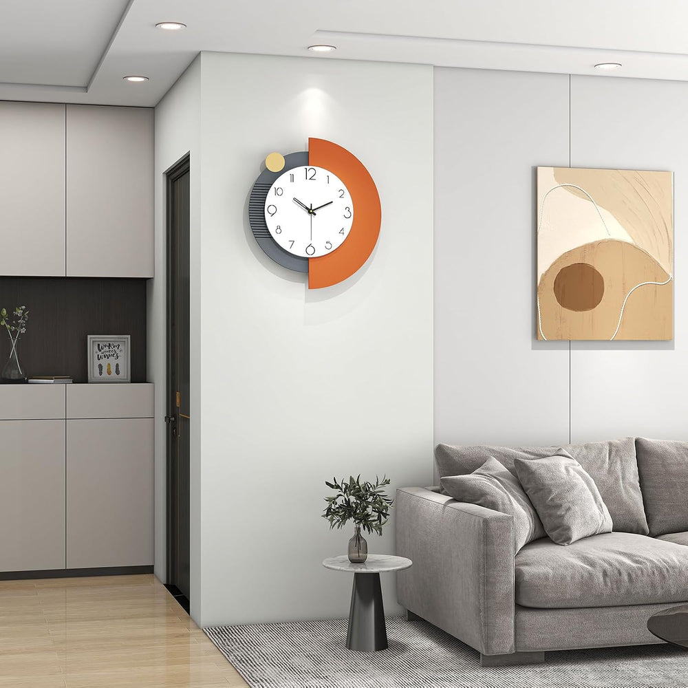 FLEBLE Modern Wall Clocks for Living Room Decor Large Decorative Wall Clock