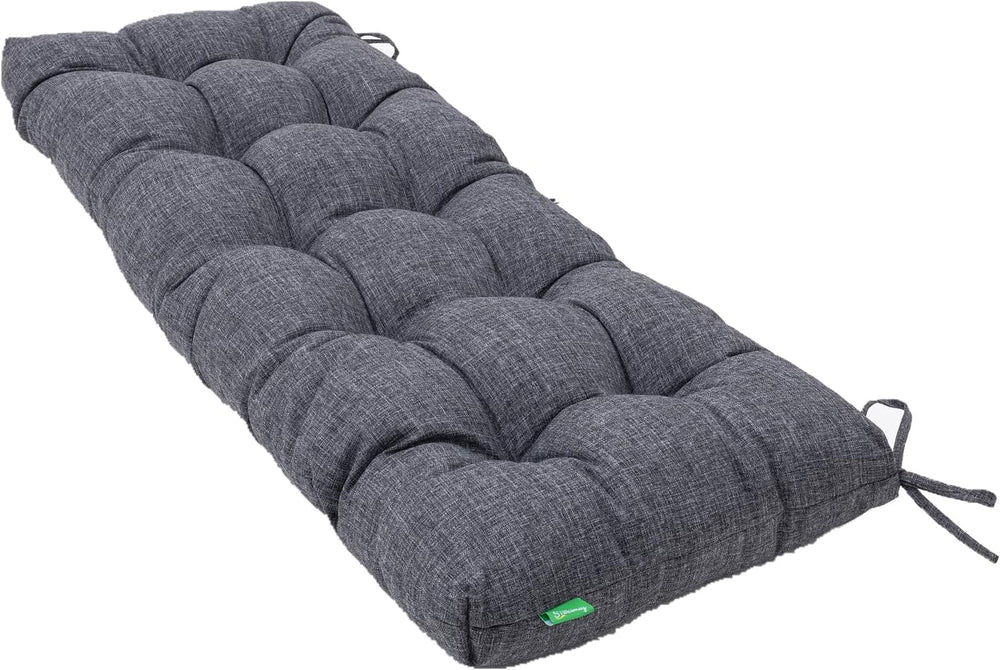 Outdoor Wicker Chair Cushions of 5Pieces,Tufted Patio Bench Cushions & 2S...