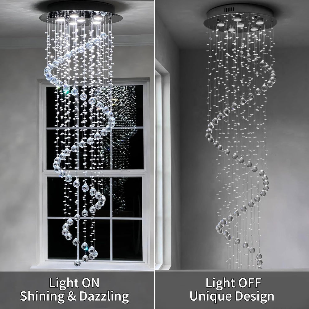 Modern Contemporary Swirl Chandelier Lighting for Foyer Dining Room Kitchen C...