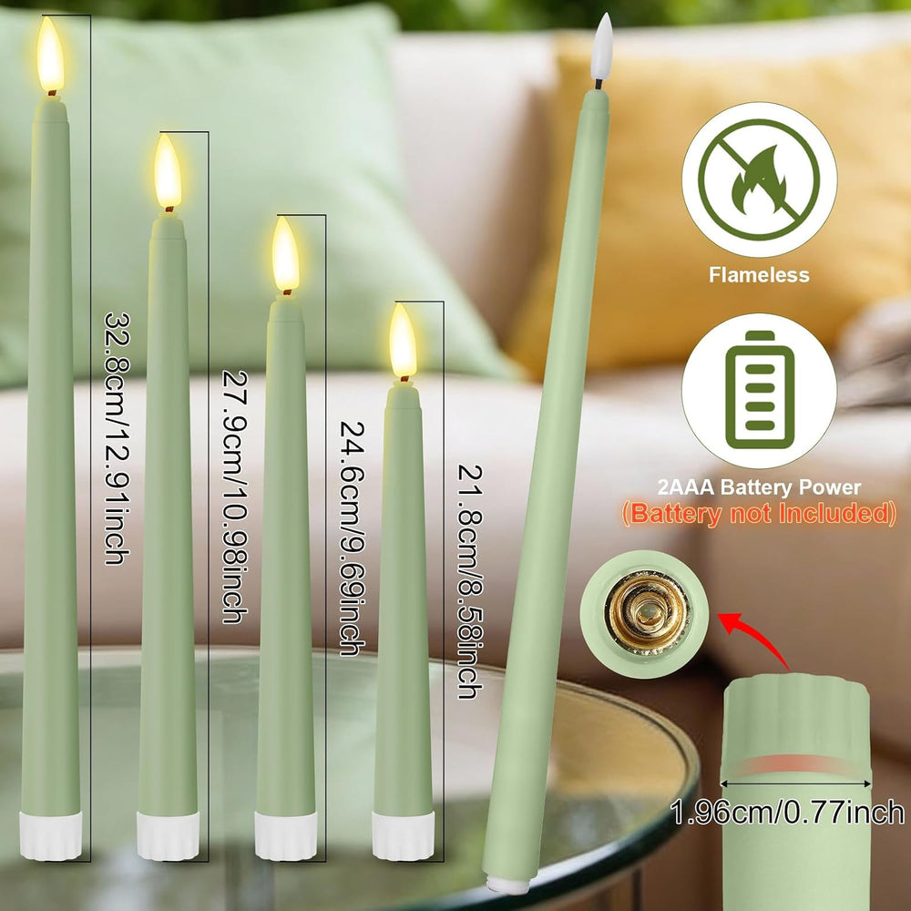 Rossesay 48 Pcs Flameless LED Taper Candles Battery Operated Candles 4 Sizes ...
