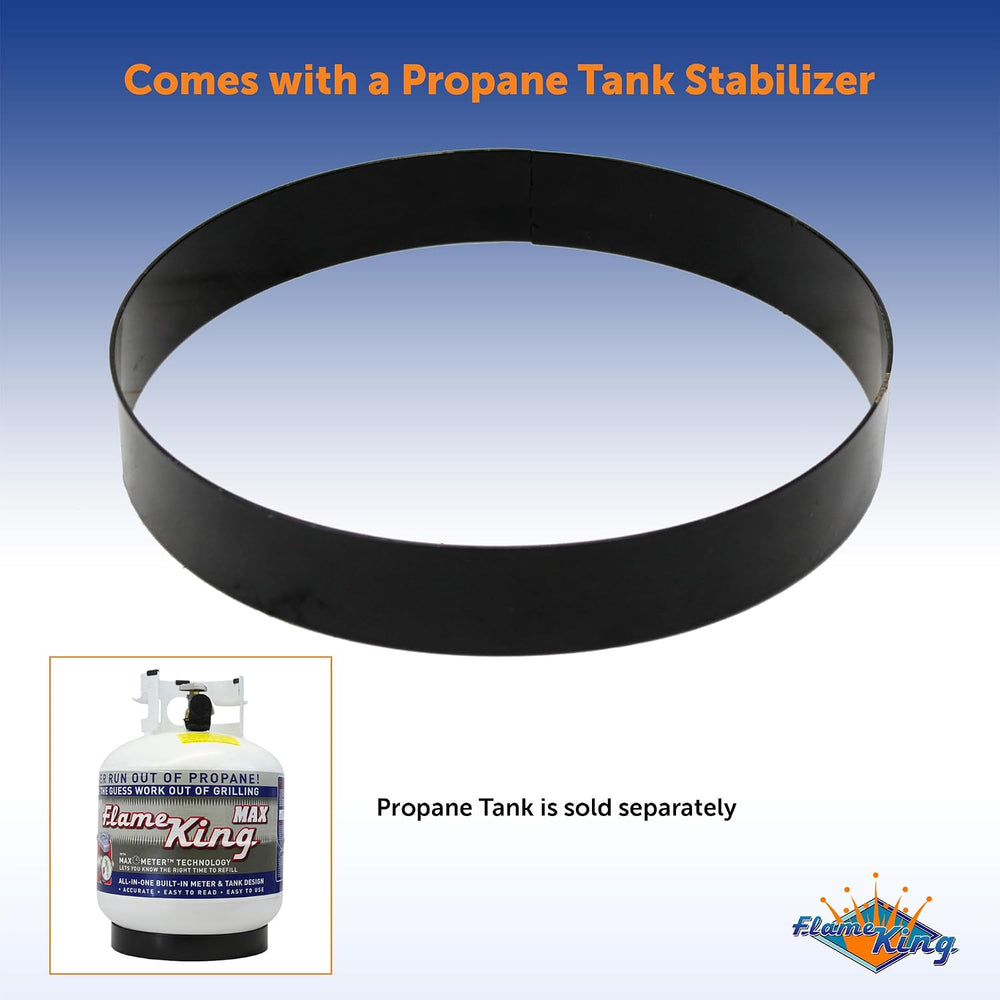 Flame King Smokeless Propane Fire Pit, 24-inch Portable Firebowl, 58K BTU wit...