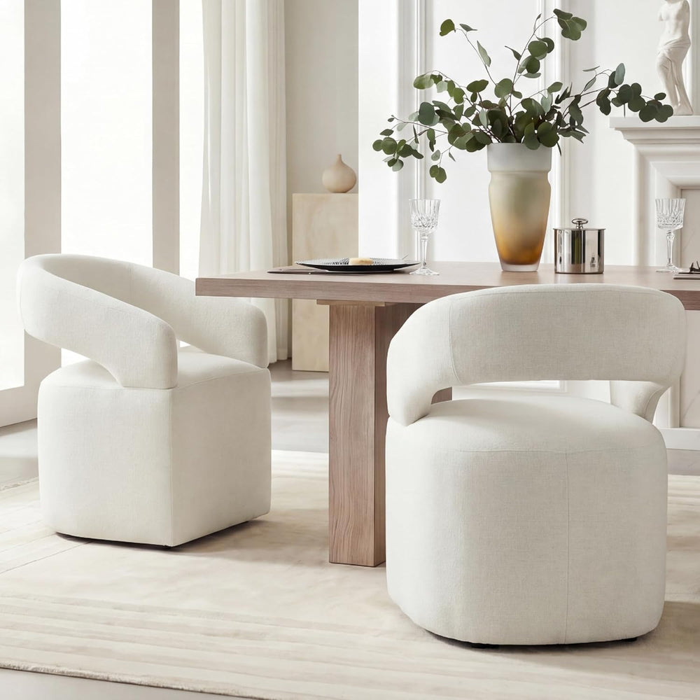 KISLOT Upholstered Dining Chairs Set of 4, Modern Arm Kitchen & Dining Ro...