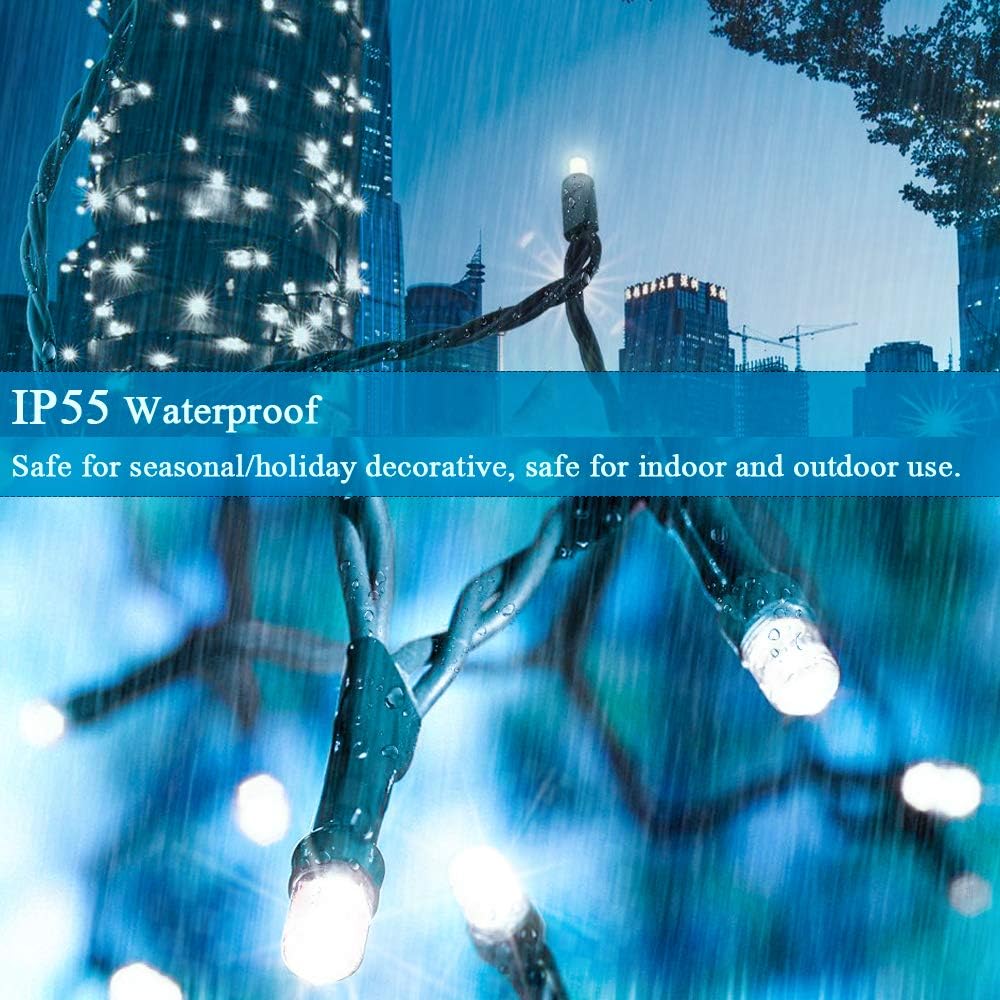 Decute 800LED 272ft Christmas String Lights UL Certified 8 Modes, Waterproof ...