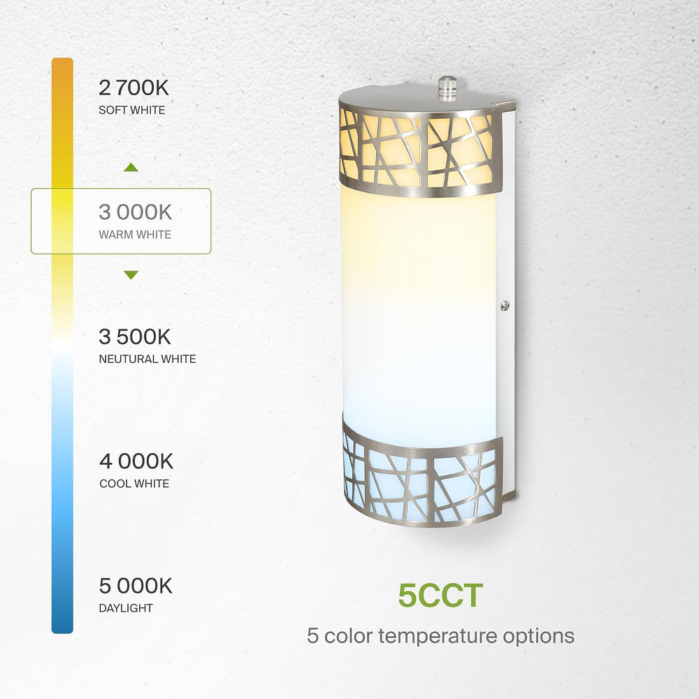 ASD 12 Inch LED Indoor Wall Sconce - Brushed Nickel Modern Dimmable 15W 2700K...