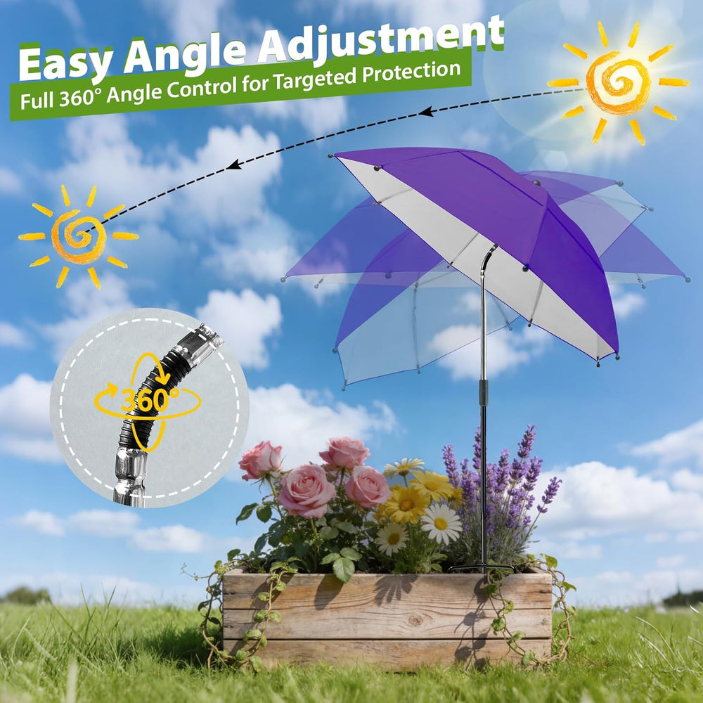 Plant Umbrellas, 5Pack 360°Adjustable Garden Umbrella for Outdoor Plants,24” ...