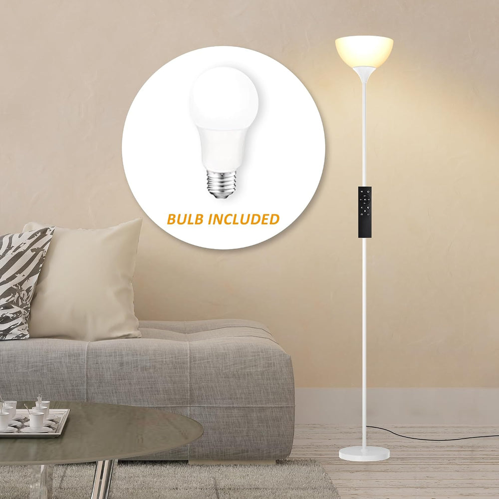 PESRAE Floor Lamp, Remote Control, Stepless Brightness & Color Temperature