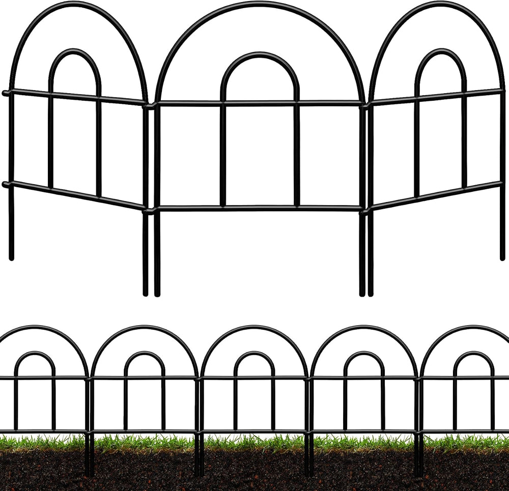 Decorative Garden Fence 32.5ft x 17in - 30 Pack Rustproof Metal No Dig Fence ...