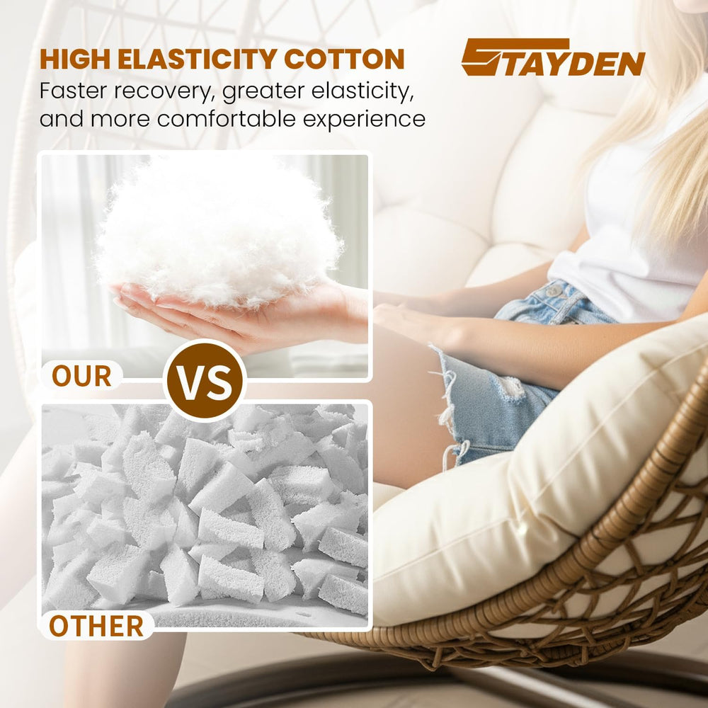 Egg Chair Cushion Replacement Outdoor Hanging Chair Cushion for Patio Furitur...