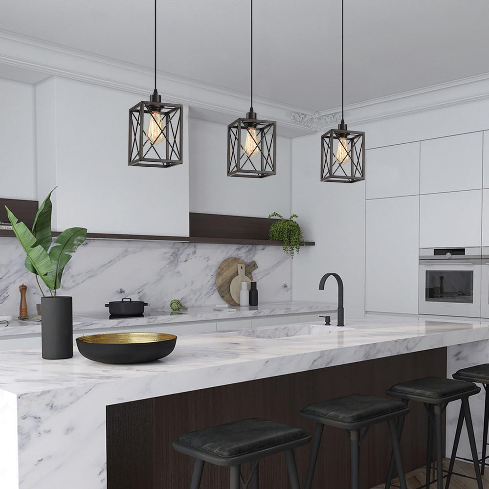 Black Pendant Lighting Modern Pendant Light, Adjustable Pendant Light Fixture...