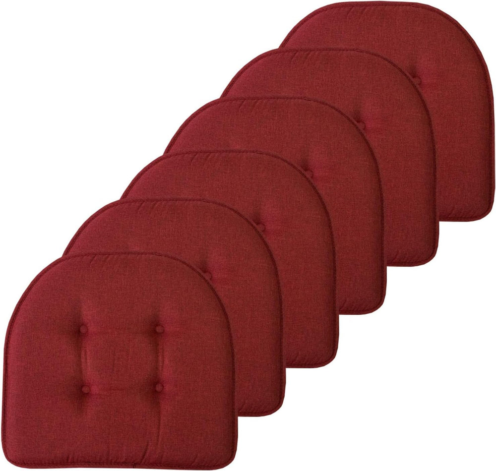 Sweet Home Collection Chair Cushion Memory Foam Pads Tufted Slip Non Skid Rub...