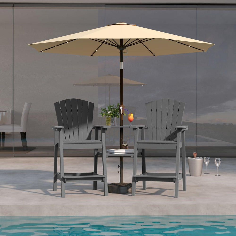 Tall Adirondack Chairs Set of 2,Grey