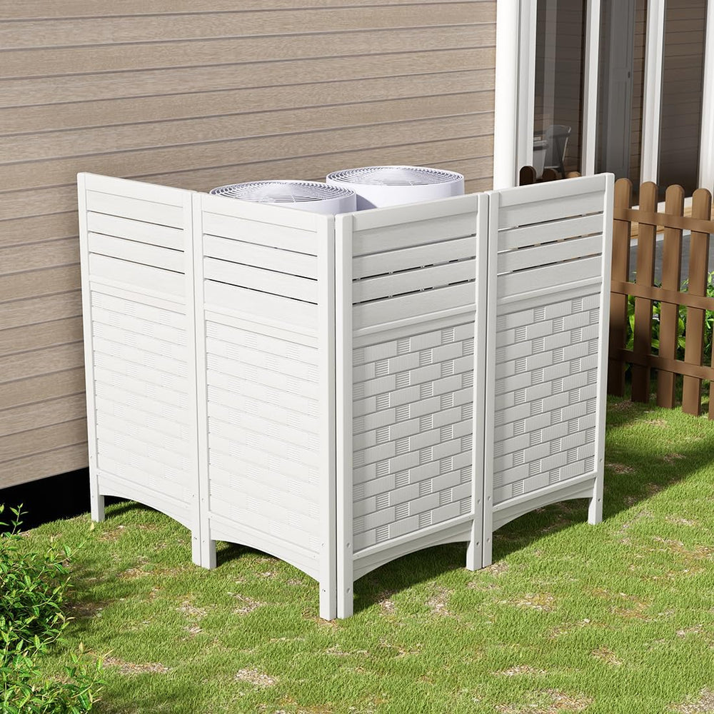 KINYING Air Conditioner Fence Privacy Screen,4 Panels Pool Equipment Trash Ca...