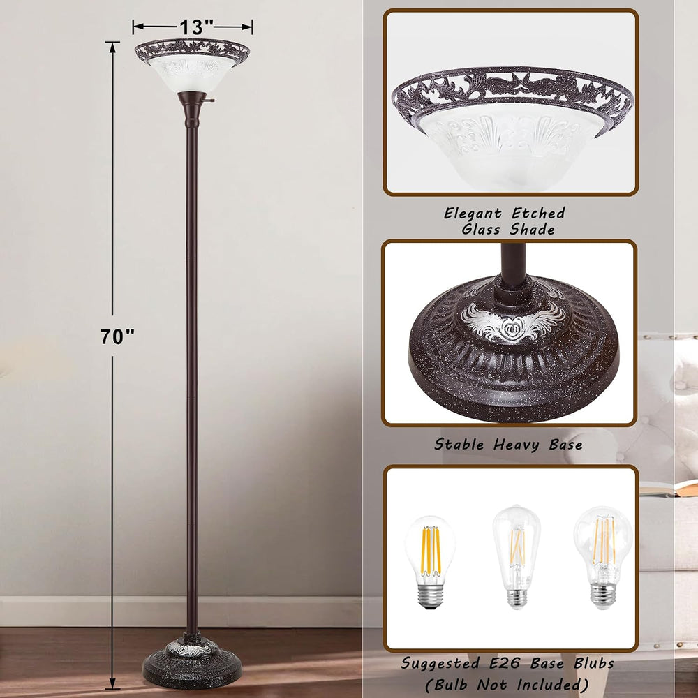 Luvkczc Torchiere Floor Lamps for Living Room, 70" Tall Standing Lamp