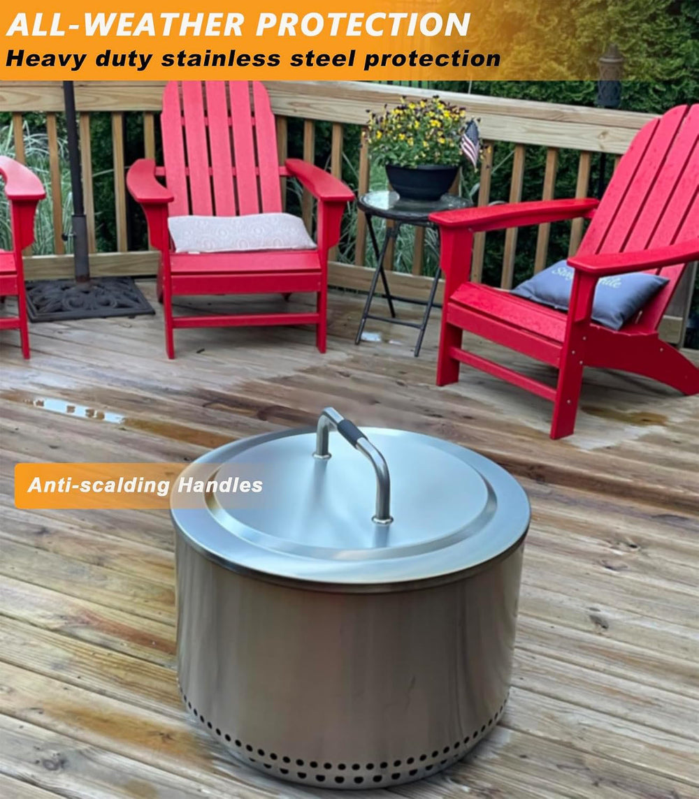 Fire Pit Lid 19.5 Inch for Solo Stove Bonfire 2.0 Accessories,304 Stainless