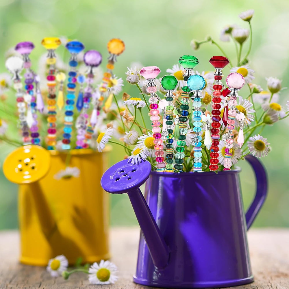 UFU 310Pcs DIY Fairy Wand Beaded Garden Stakes Kit, Decorative Garden Stakes ...