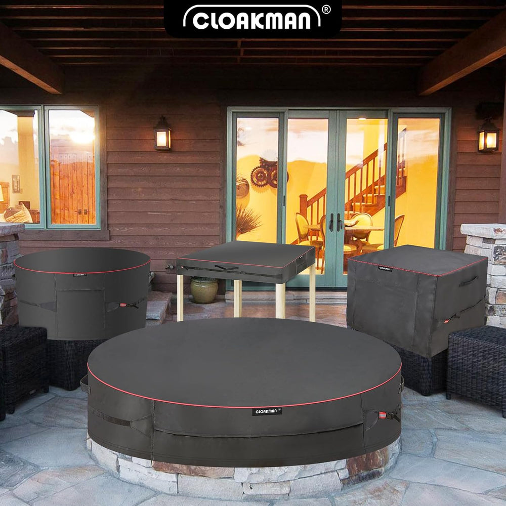 Premium Heavy-Duty Round 52-57 Inch for In Ground Fire Pit Cover