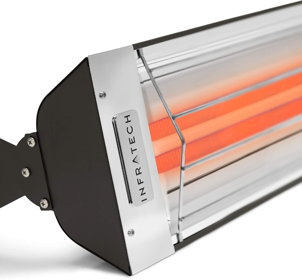 Infratech WD-6024 BL Stainless Steel Fixture Dual Element Electric Patio Heat...