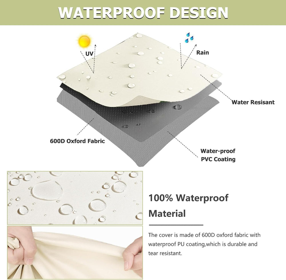 Outdoor Chair Covers 4 Pack 32 W x 35 D x 36 H inches,600D Heavy Duty Waterpr...