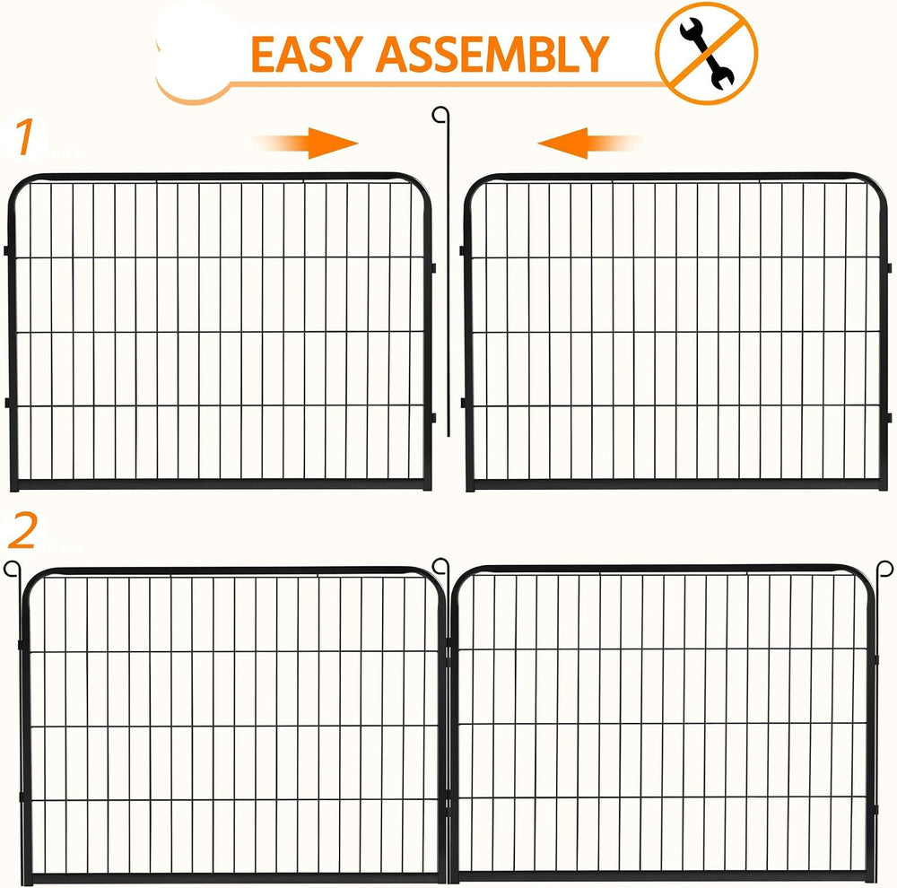 Yaheetech 24in x 5.3ft Rustproof Foldable Metal Decorative Garden Fence