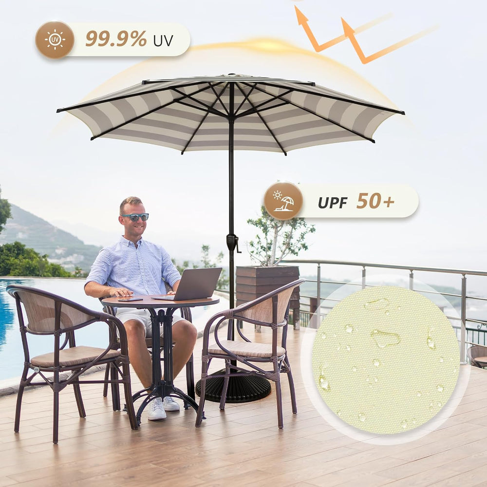 Abba Patio 9FT Lyon Outdoor Patio Umbrella Outdoor Table Umbrella with Push B...