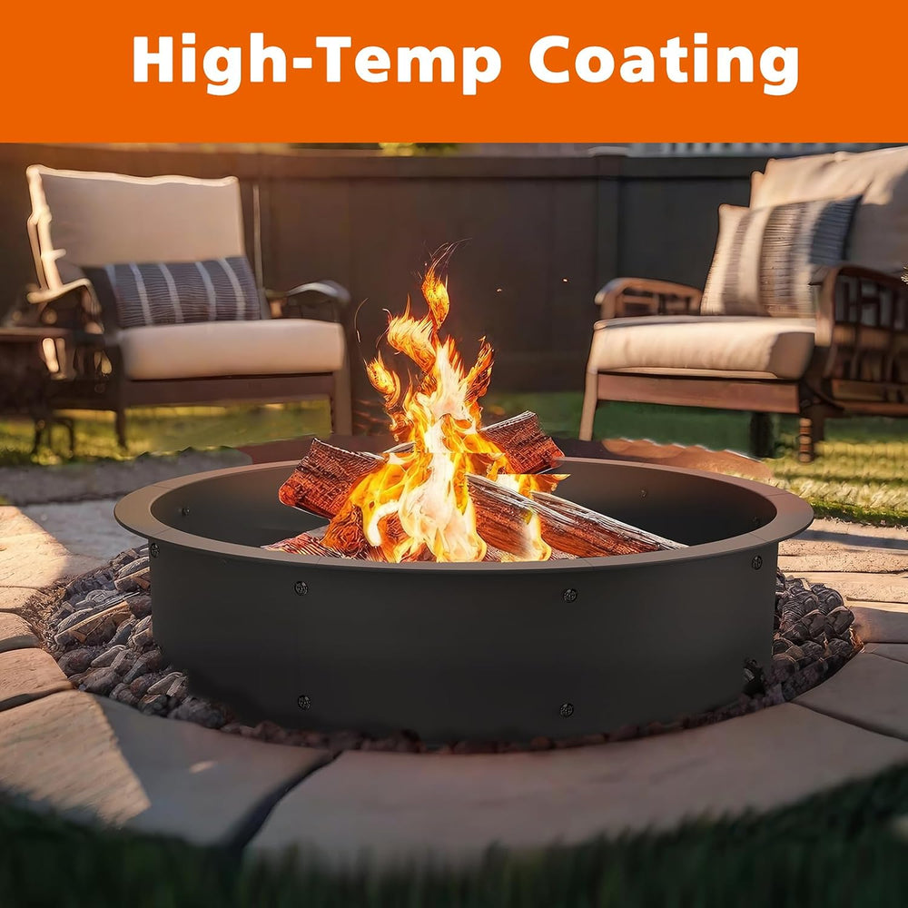 Fire Pit Ring Outdoor 46 Inch Outer 43 Inch Inner Round Firepit Accessories